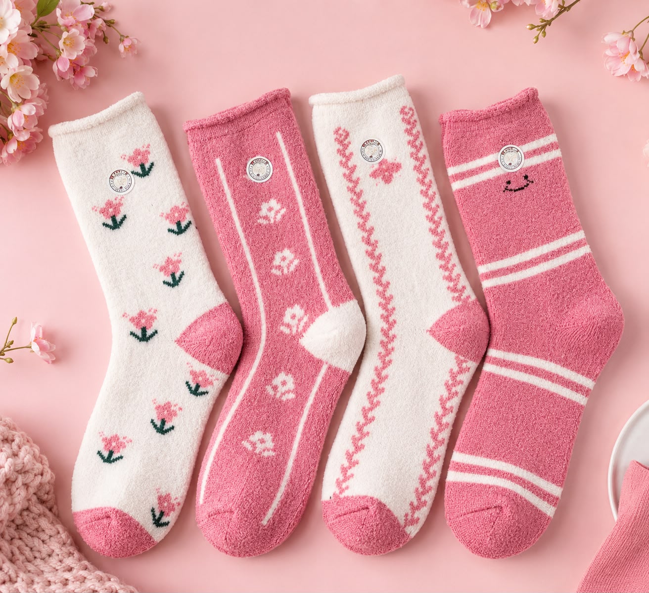 Calcetín Cute Pink 💖 8246