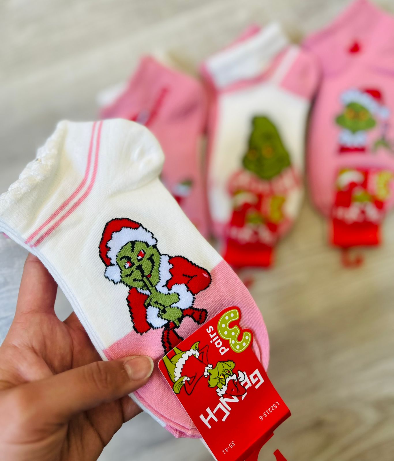 Calcetín Grinch 💖Mujer 2213-6