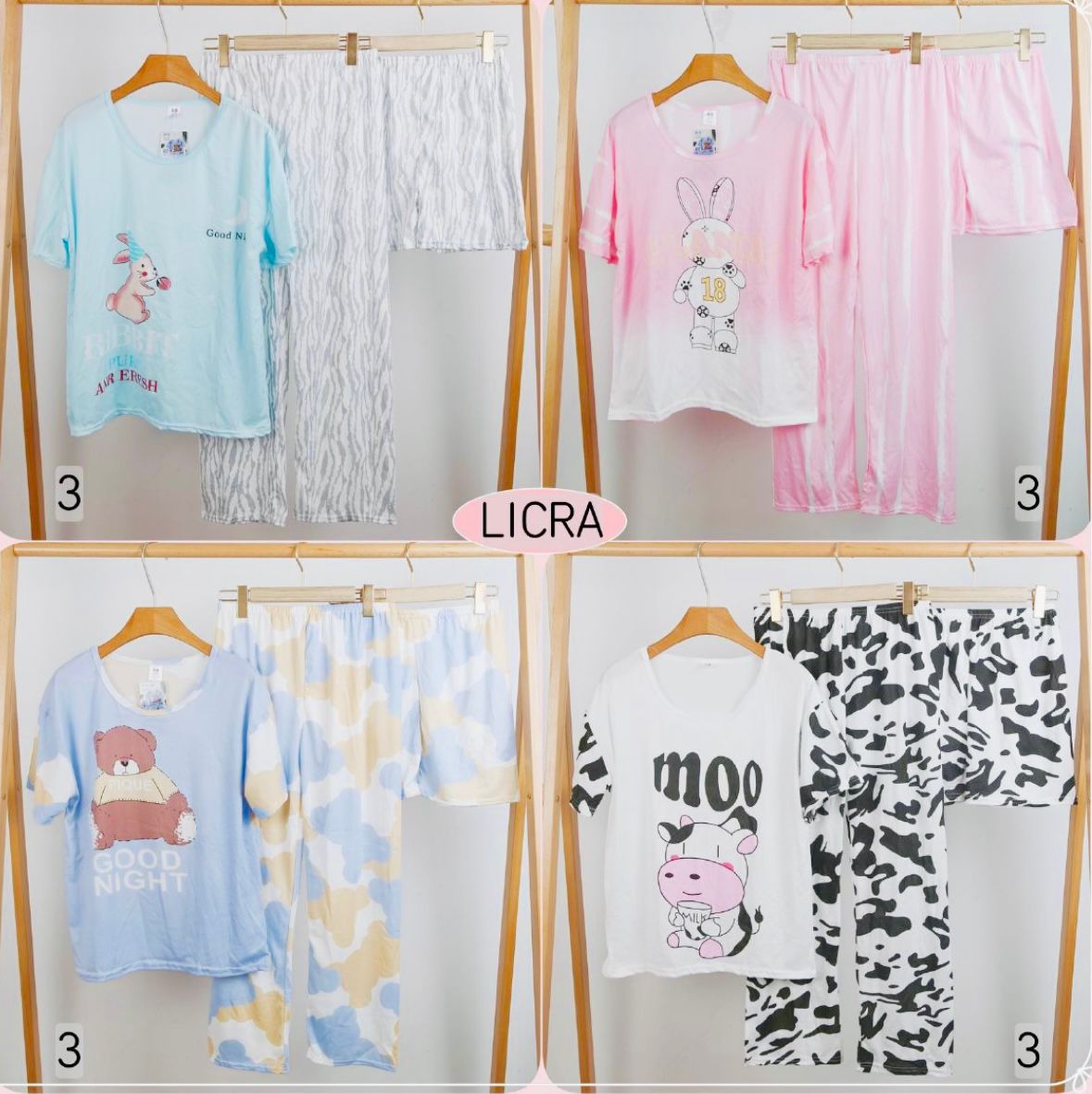 Pijama Mujer 3 Piezas 99156 (6 Unidades)