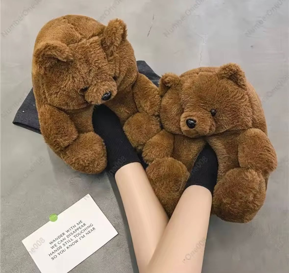Pantufla Osito Peluche (Mínimo 3 Unidades)