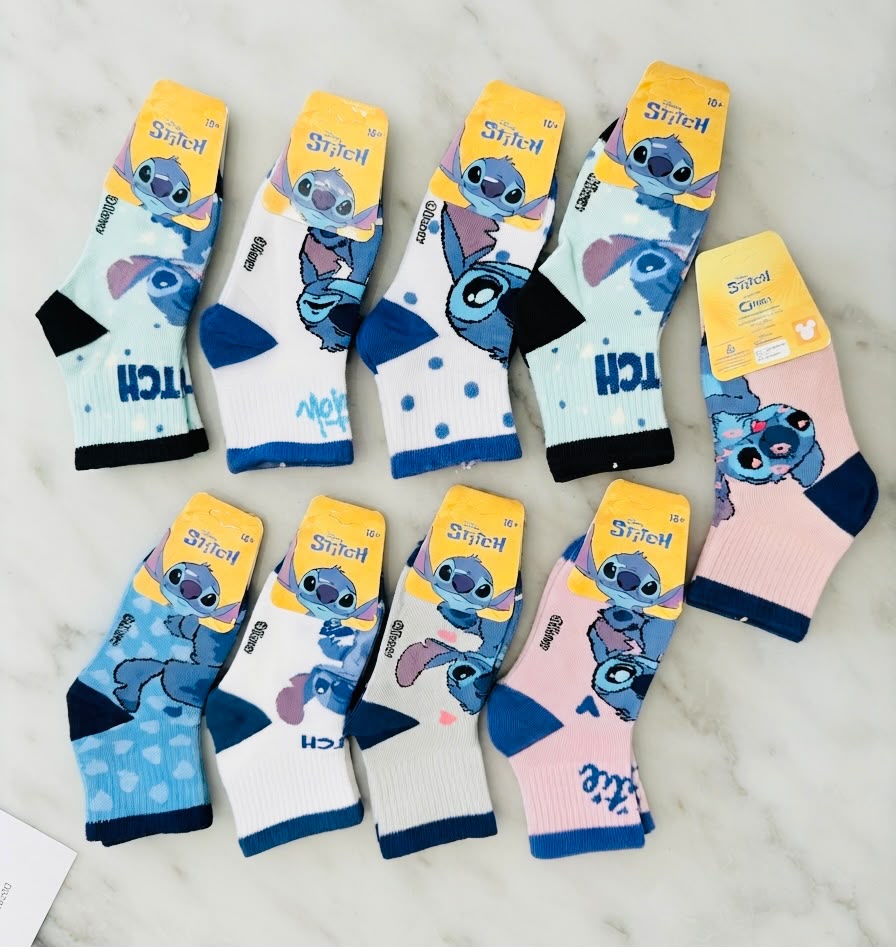 Calcetín Infantil de Stitch 🩵(Talla 4-6)