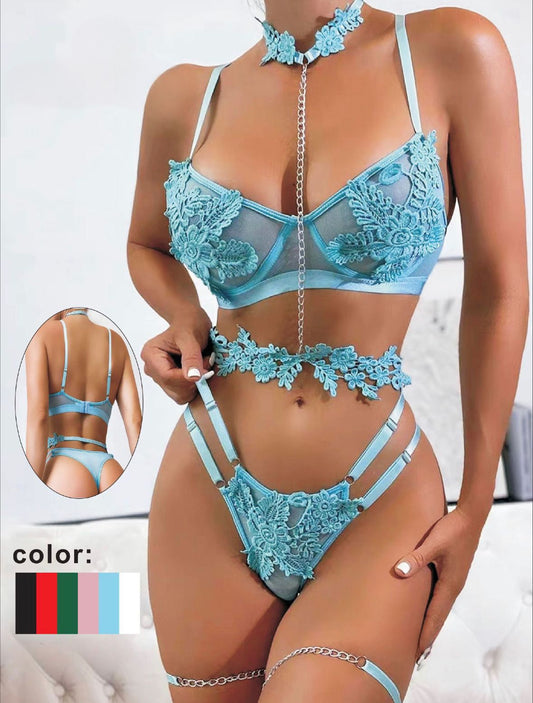 Conjunto Sexy Bordado 60043