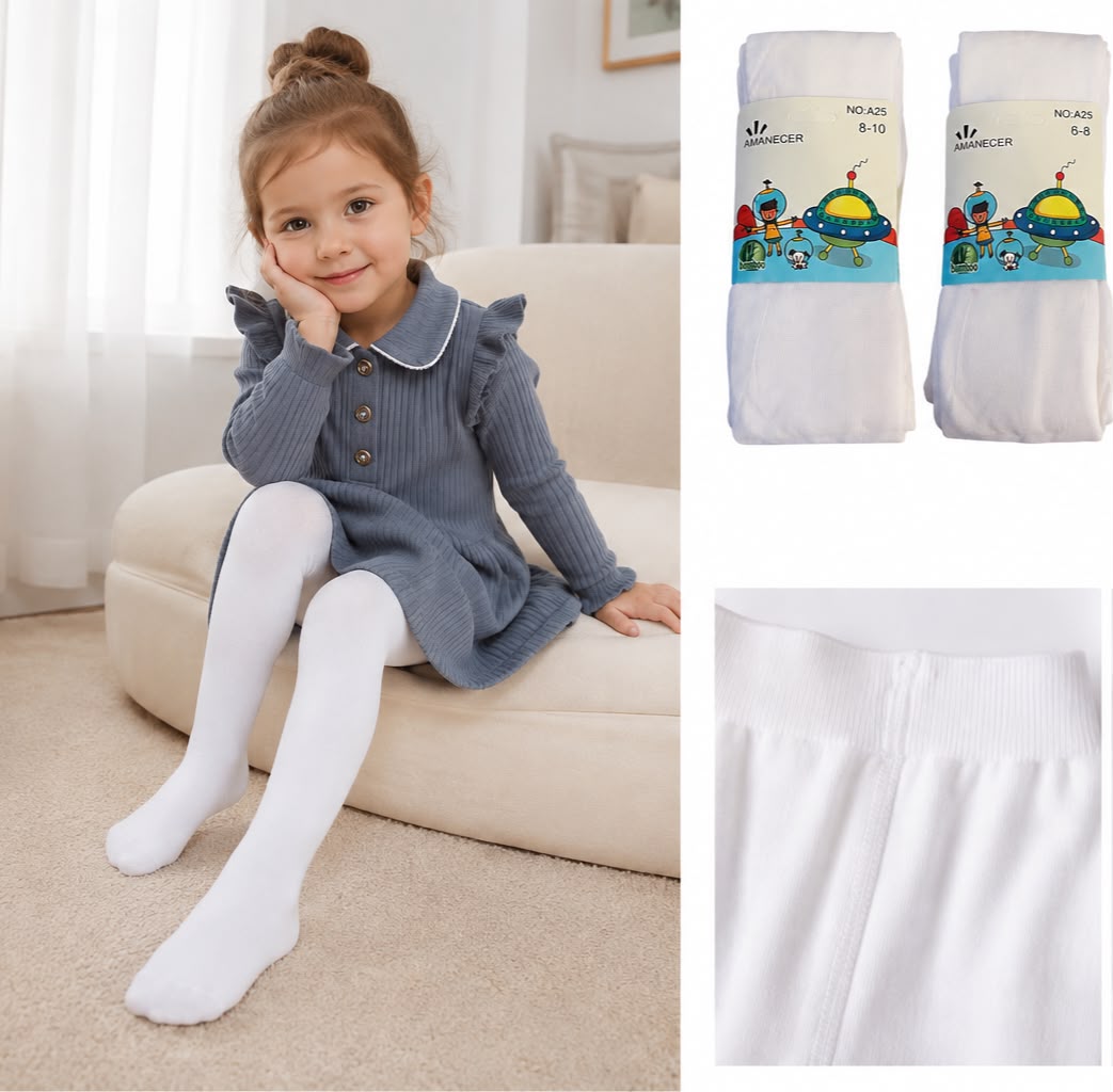 Panty Infantil color Blanco ❤️ A25