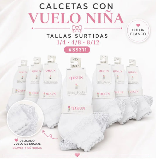 Calcetas con Vuelos de Niña 💕💖