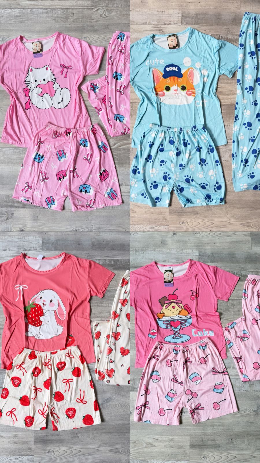 Pijama de Mujer 3 Piezas 💖 17369 (Docena)