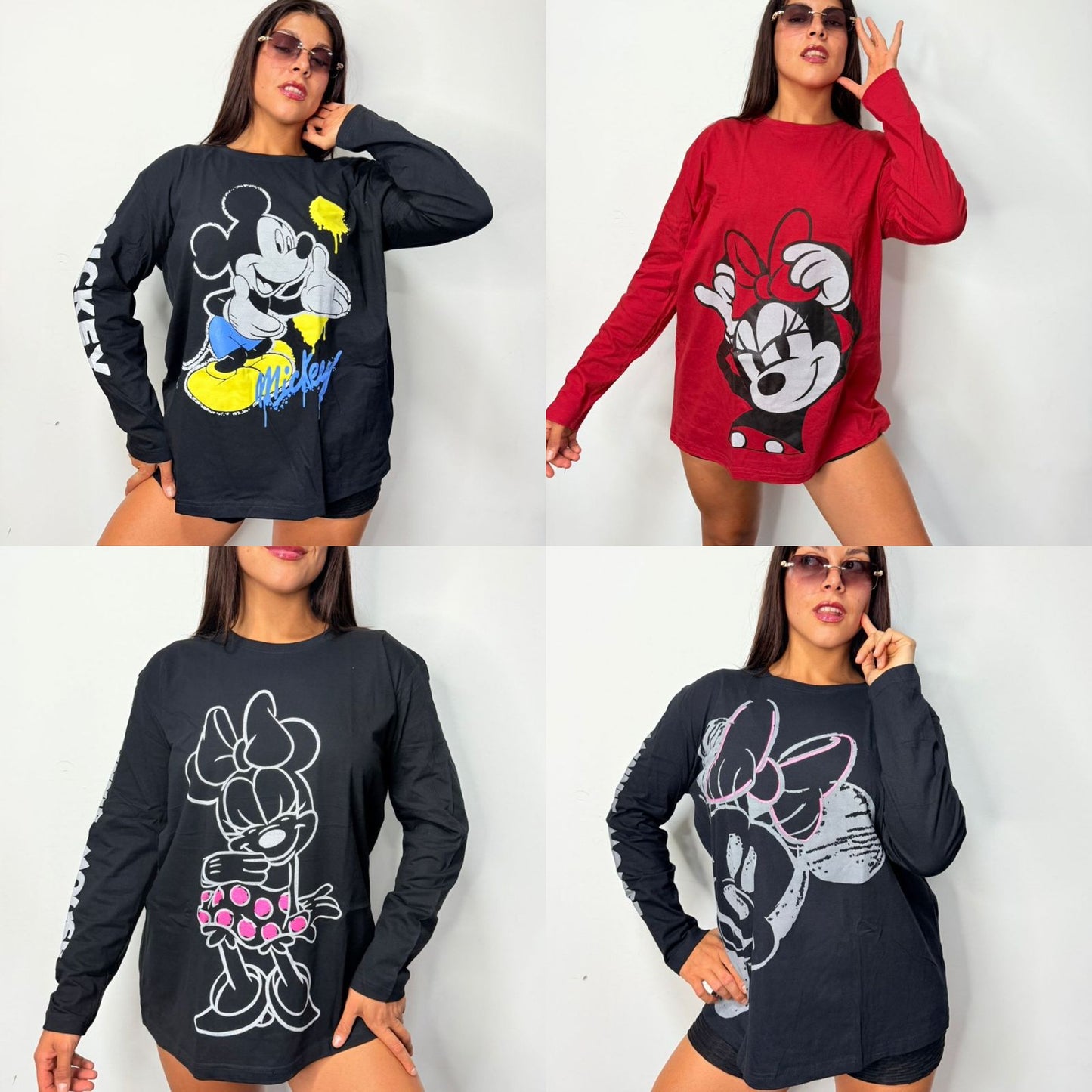 Poleras Disney Manga Larga ♥️ (10 Unidades)