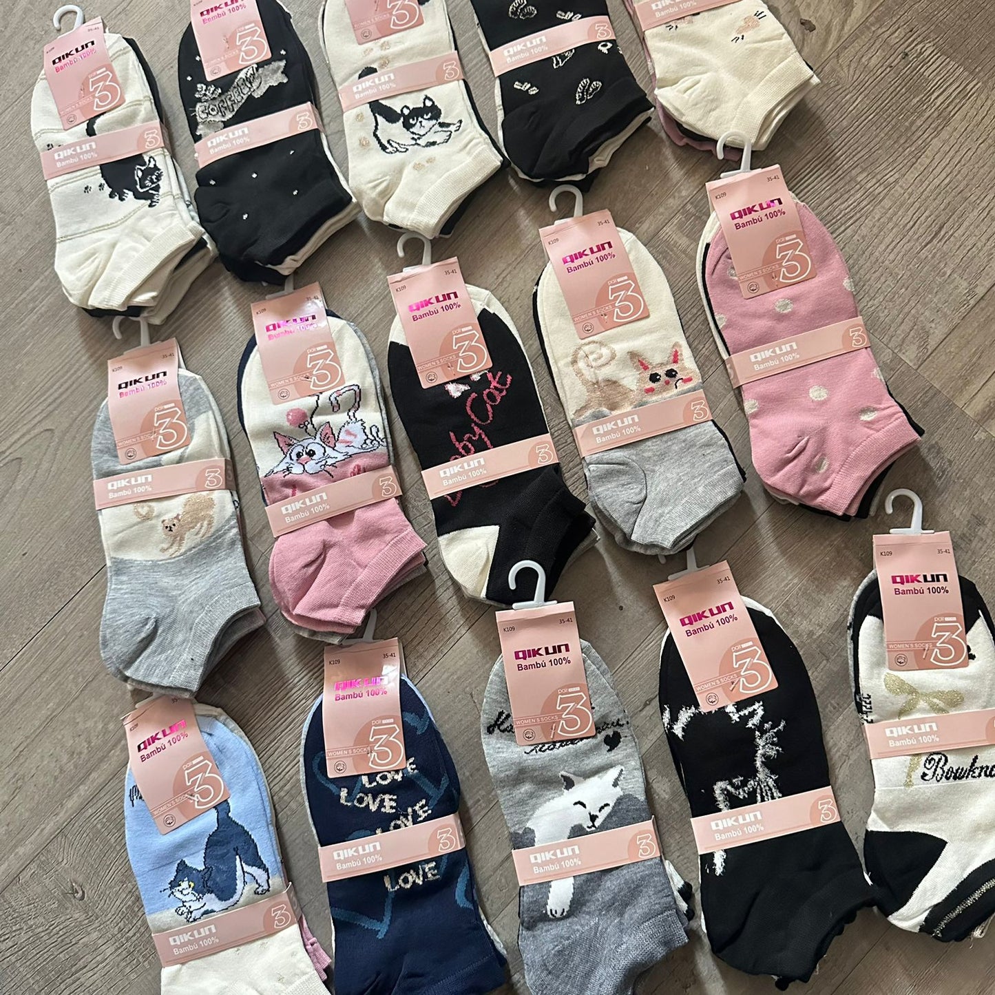 PROMO Calcetín Gato 🐈 💗Mujer (48 pares)