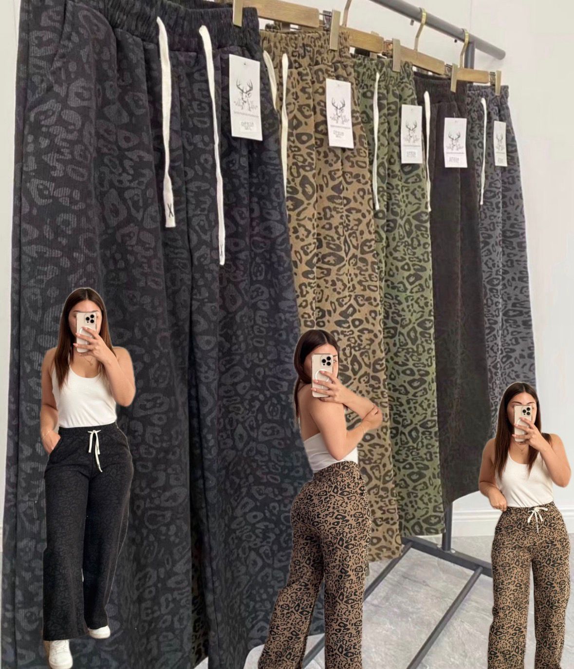 Pantalón de Cotele con Chiporro❤️Print BR59🐆 (6 unidades)