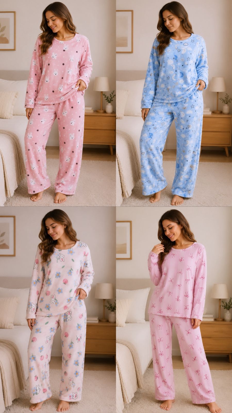 Pijamas de Polar Mujer💖41739 (Docena)