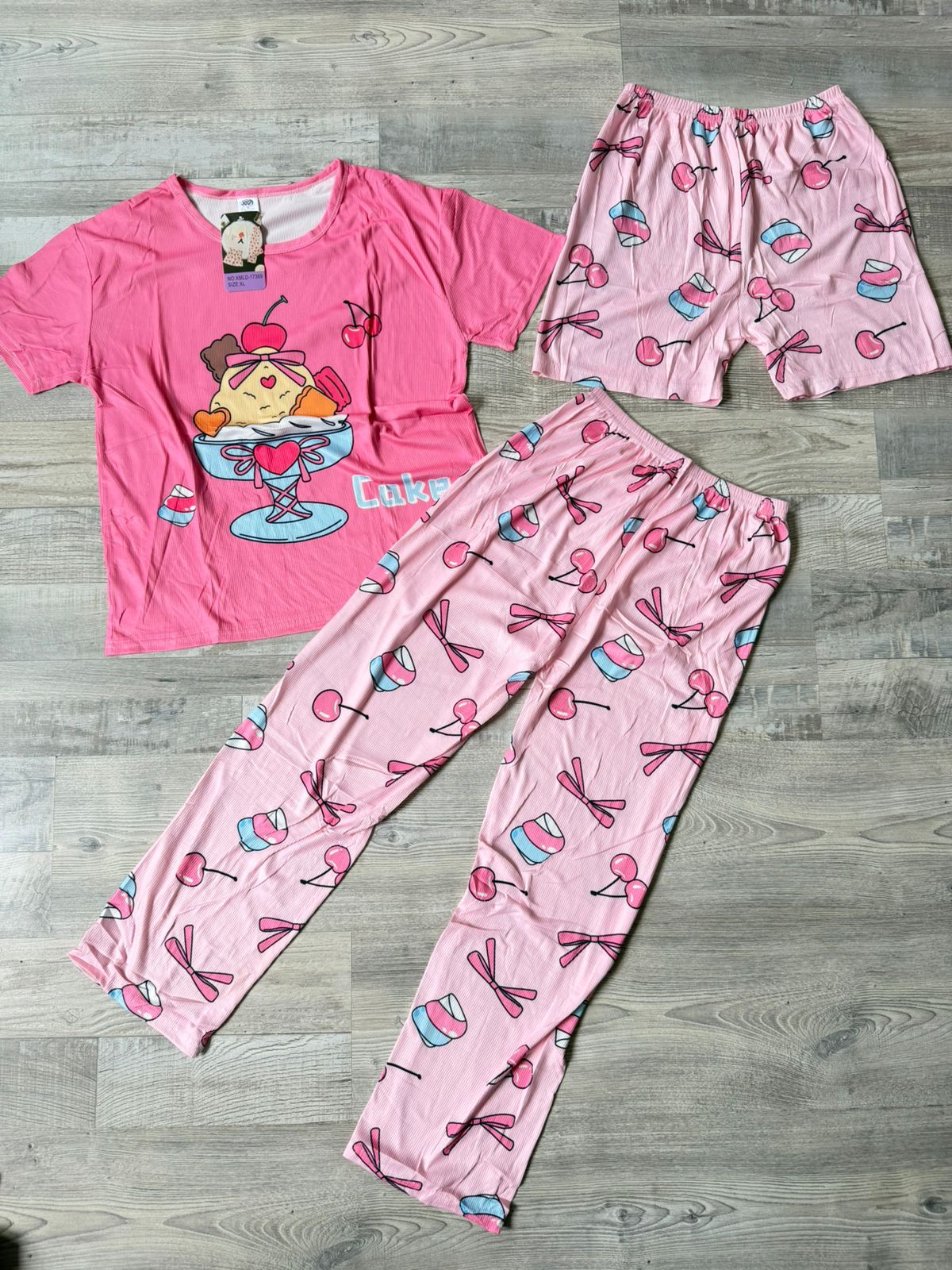 Pijama de Mujer 3 Piezas 💖 17369 (Docena)