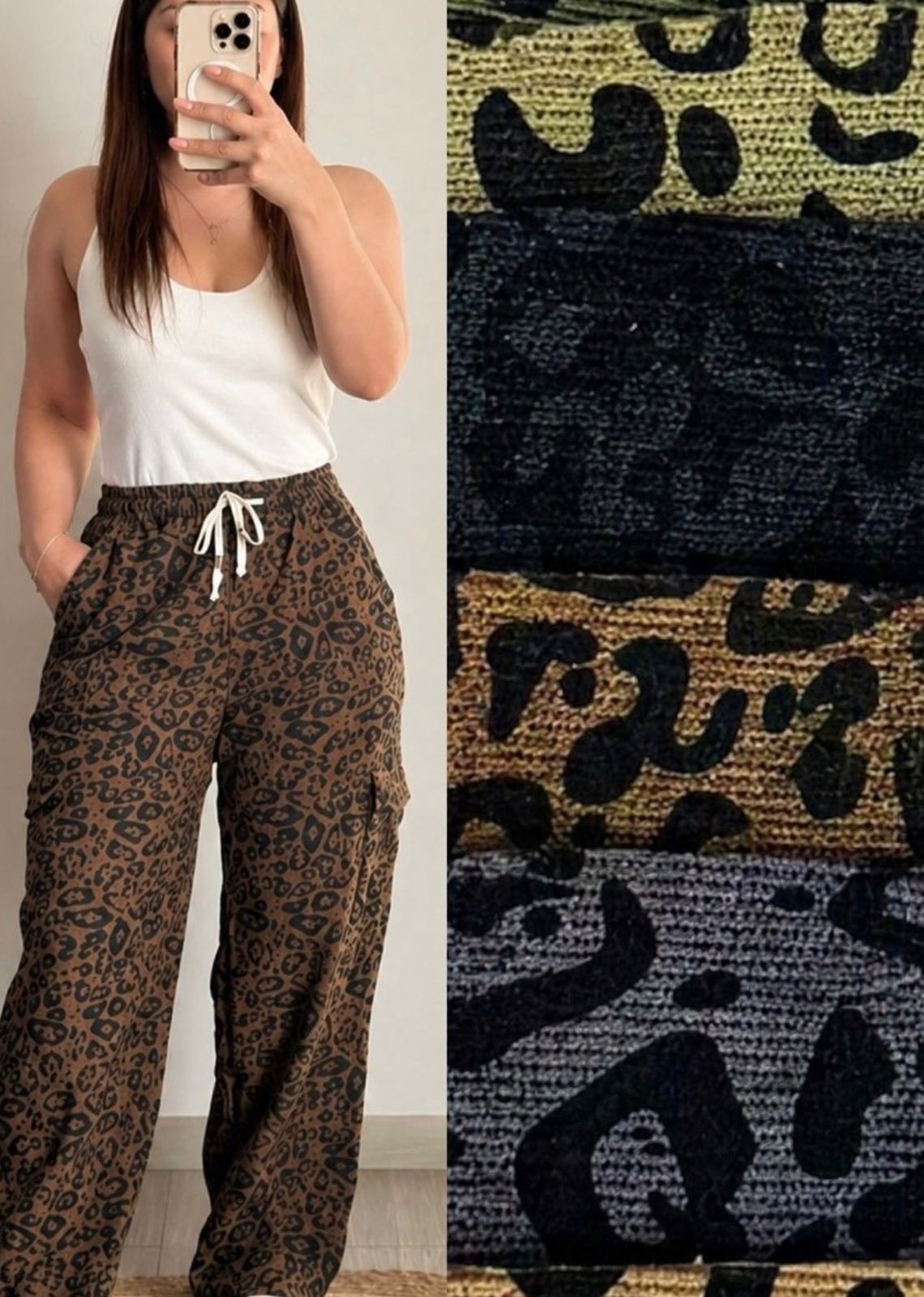 Pantalón de Cotele con Polar❤️Print BR56🐆 (Docena)