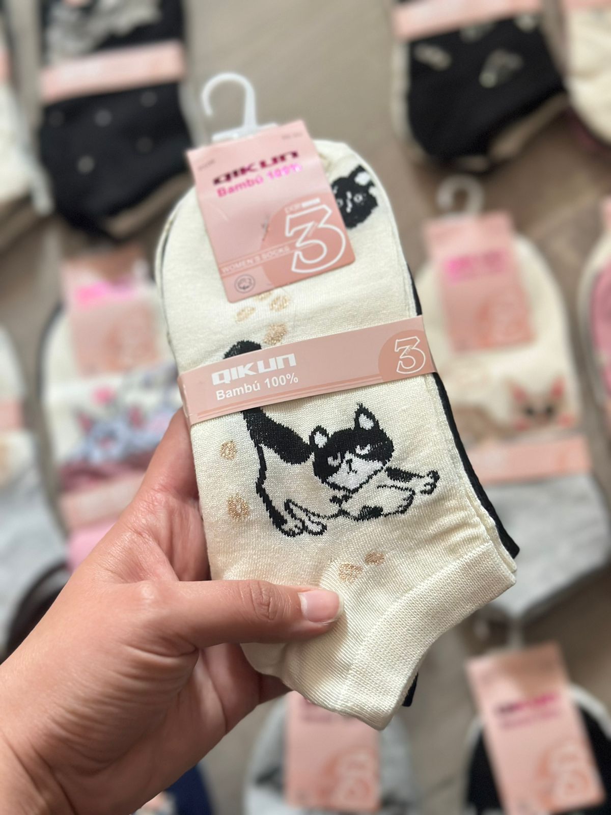 PROMO Calcetín Gato 🐈 💗Mujer (48 pares)