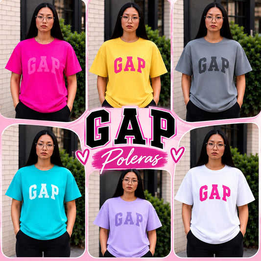 Poleras Gap Algodon 💖 Oversize (10 Unidades)