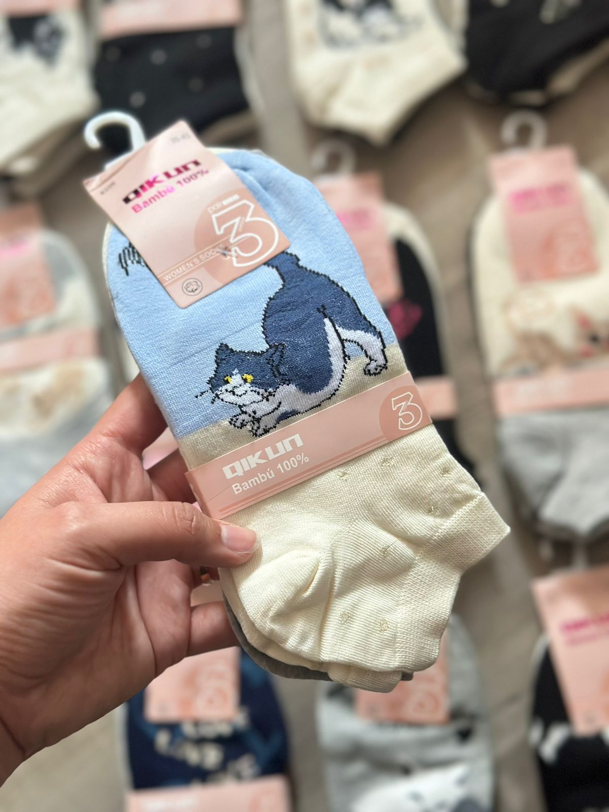 PROMO Calcetín Gato 🐈 💗Mujer (48 pares)