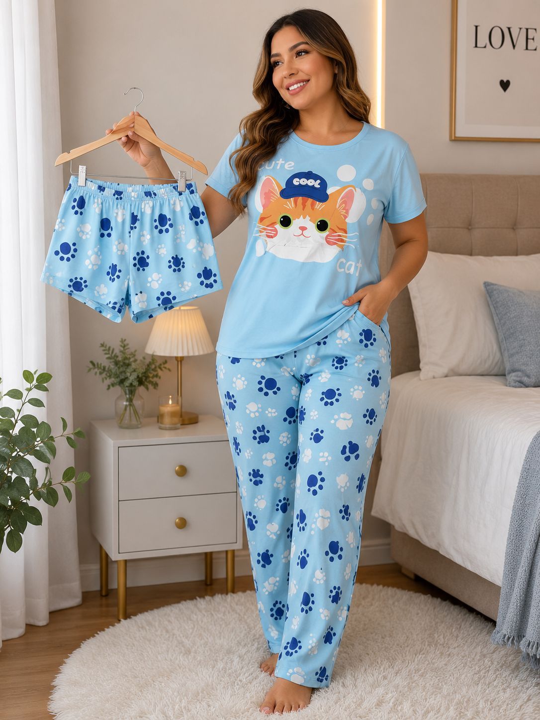 Pijama de Mujer 3 Piezas 💖 17369 (Docena)