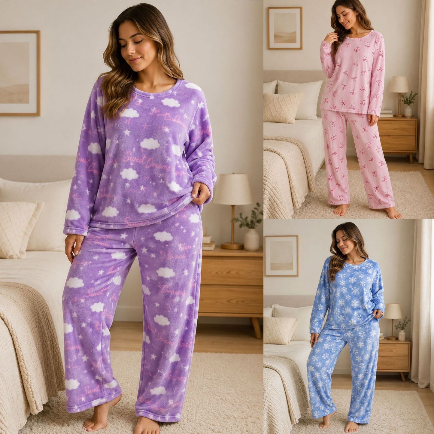 Pijamas de Polar Mujer💖56218 (Docena)