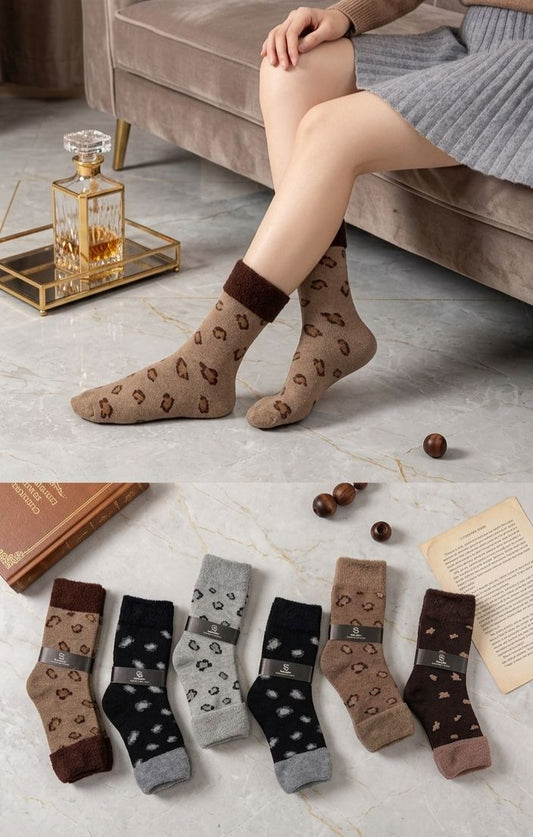 Calcetín Toalla Print 🐆M-9302