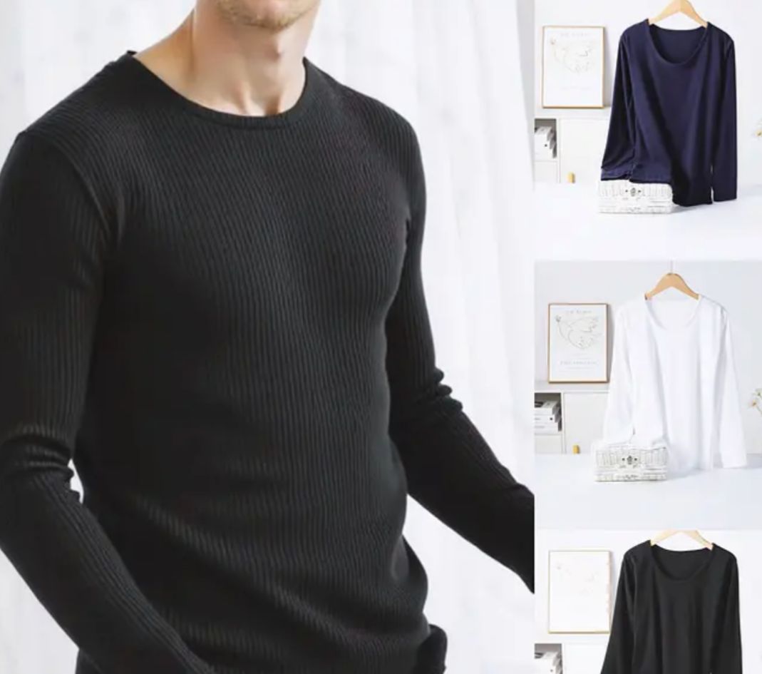 Camiseta Acanalada Hombre 3487