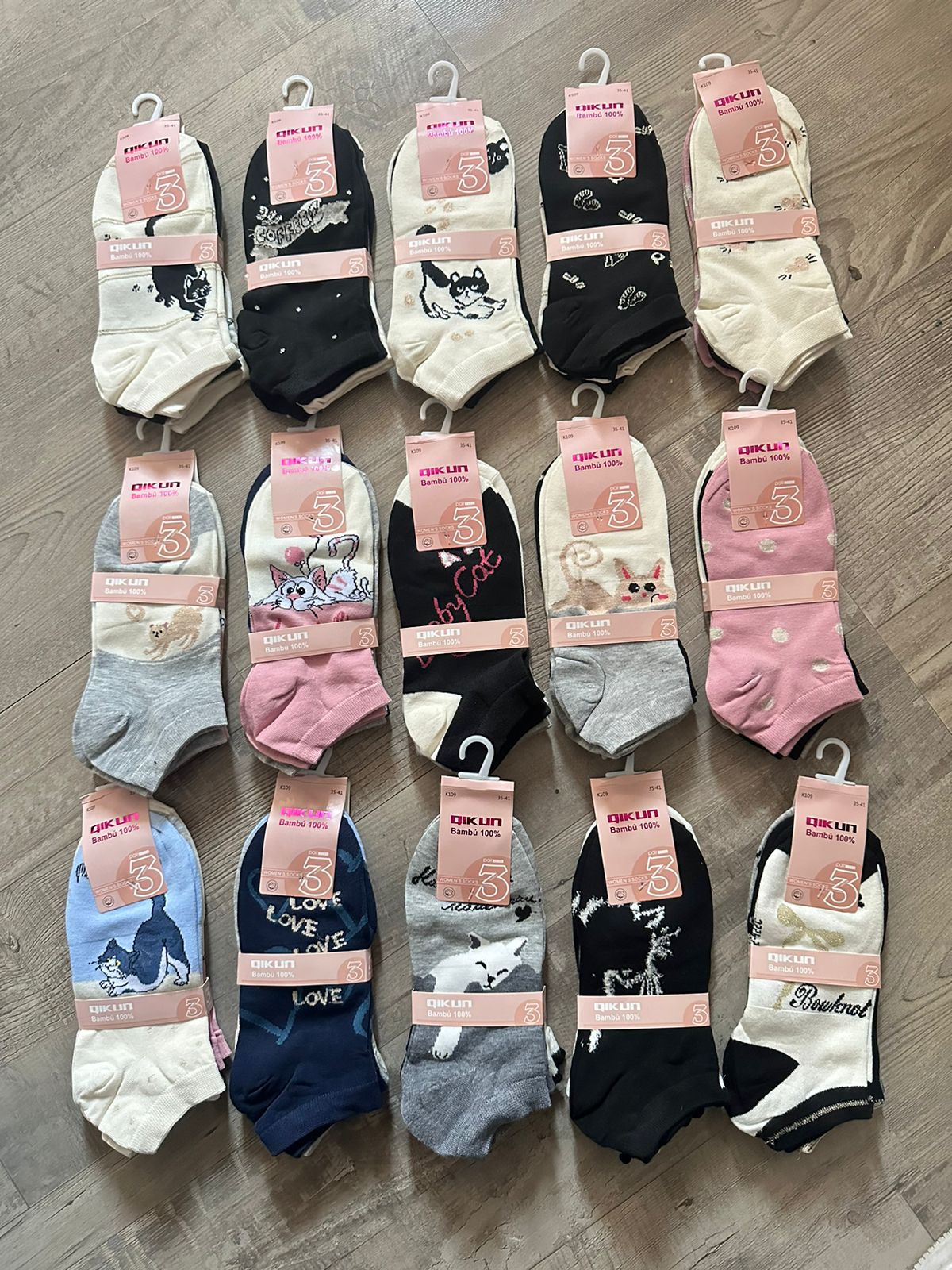 PROMO Calcetín Gato 🐈 💗Mujer (48 pares)