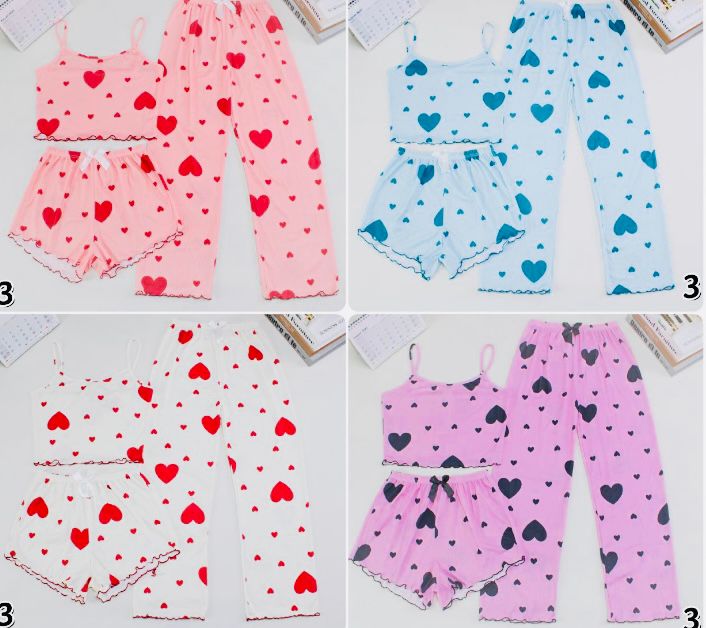 Pijama 3 Piezas ❤️💋 65197 (Docena)