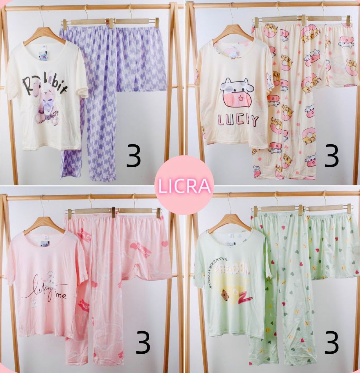 Pijama Mujer 3 Piezas 07577 (6 Unidades)