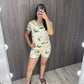 Pijama Satin Hojas